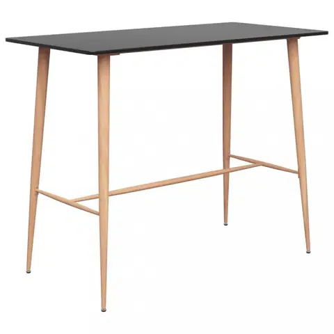Barové stoličky Barový stôl MDF / kov Dekorhome Čierna