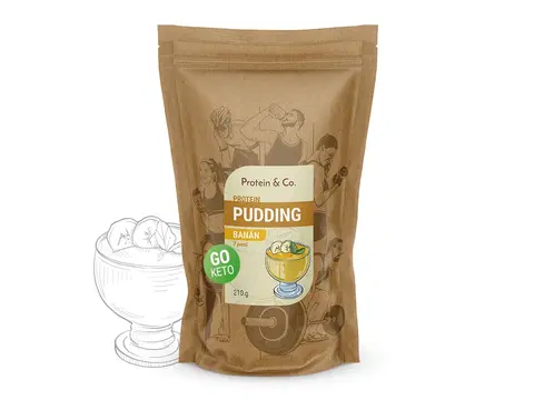Ketodiéta Protein & Co. Keto proteínový pudding Váha: 210 g, PRÍCHUŤ: Banán