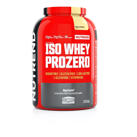 Proteíny Práškový koncentrát Nutrend ISO WHEY Prozero 2250 g pudingová vanilka
