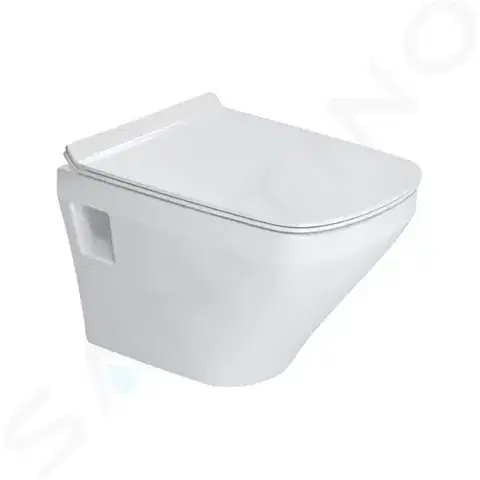 Záchody DURAVIT - DuraStyle Závesné WC, doska SoftClose, Rimless, alpská biela 45710900A1