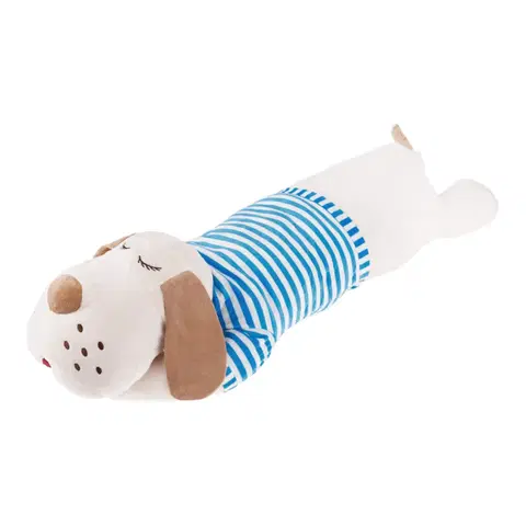 Plyšové hračky Plyšový psík, béžová/modrý pásik, 90cm, REXO typ 2