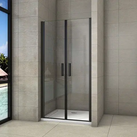 Sprchovacie kúty H K - Sprchové dvere dvojkrídlové BLACK SAFIR D2 100, 96-100 x 200 cm SE-BLACKSAFIRD2100