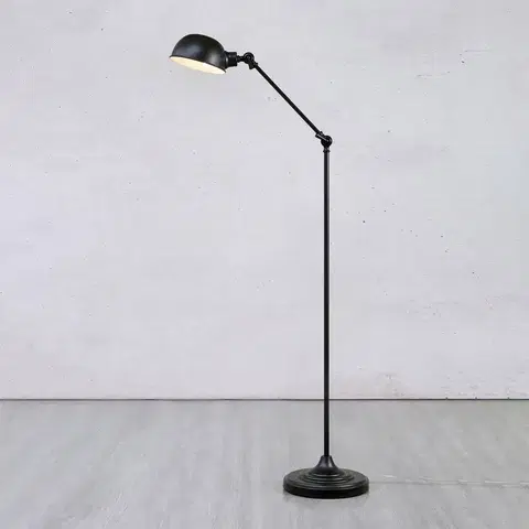Stojacie lampy Markslöjd Stojacia lampa Portland, 2x nastaviteľná, čierna