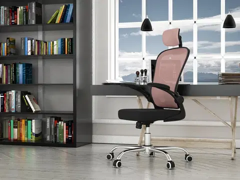 Kancelárske stoličky DORIS otočná stolička, ružová/čierna
