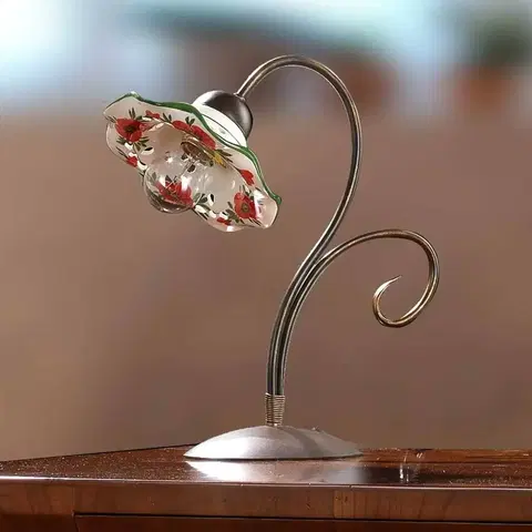 Stolové lampy Ceramiche Stolná lampa ROSOLACCI s keramickým tienidlom