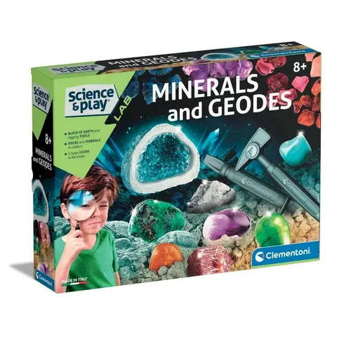 Drevené hračky Clementoni SCIENCE - Minerály a geódy