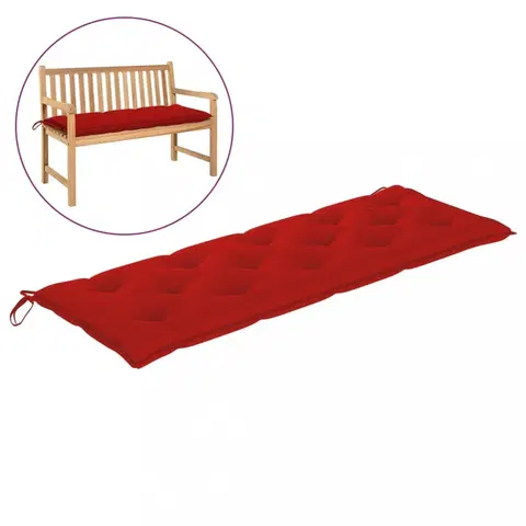 Záhradné sedáky Vodeodolná poduška na záhradnú lavicu 150 cm Dekorhome Červená