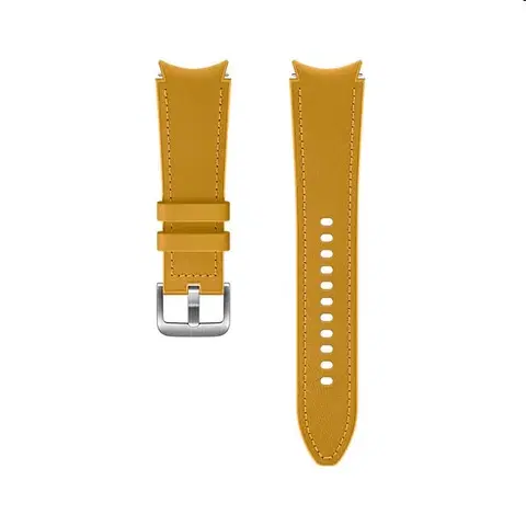 Príslušenstvo k wearables Náhradný hybridný kožený remienok pre Samsung Galaxy Watch4 (veľkosť ML), horčicová ET-SHR89LYEGEU