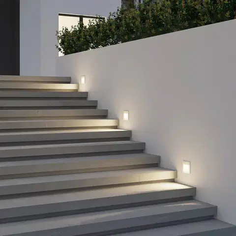 Vonkajšie zapustené svietidlá Arcchio Arcchio LED nástenné svietidlo Zamo, žalúziový kryt, biela