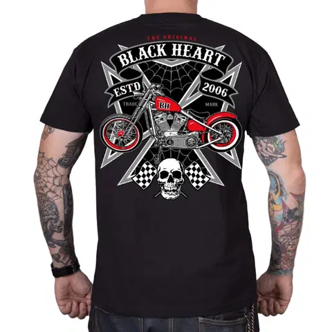 Pánske tričká Tričko BLACK HEART Iron čierna - M