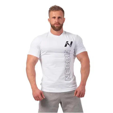 Pánske tričká Pánske tričko Nebbia Vertical Logo 293 White - M