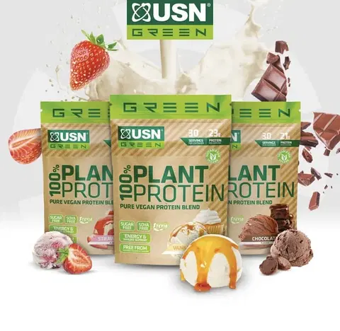 Vegánske proteíny 100% Plant Protein - USN 900 g Chocolate