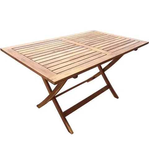 Záhradné stoly Drevený obdĺžnikový stôl 130x80x72 cm