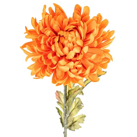 Kvety Umelá chryzantéma, v. 74 cm, oranžová