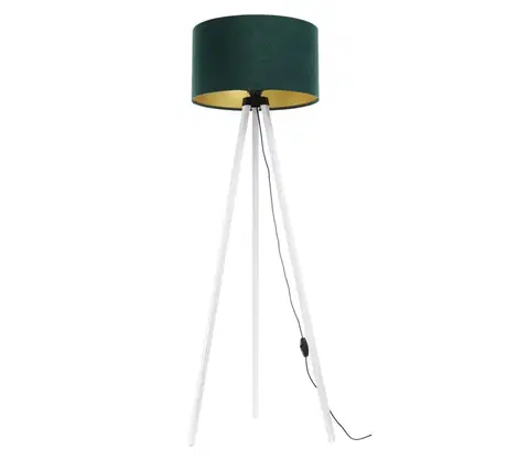 Lampy  Stojacia lampa STANDART 1xE27/60W/230V zelená/biela 