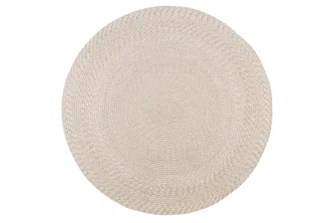 Koberce Norddan Dizajnový okrúhly koberec Nasya 180 cm pieskový