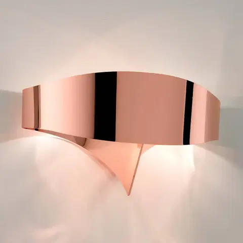 Nástenné svietidlá Selène Nástenné LED svietidlo Scudo z ocele, meď