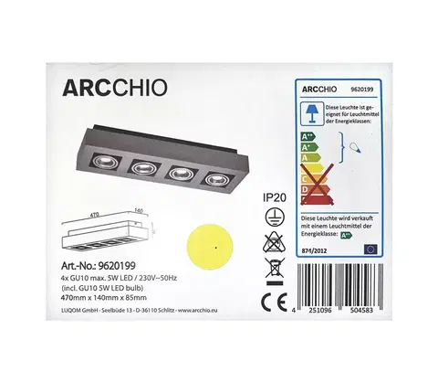 Svietidlá Arcchio Arcchio - LED Bodové svietidlo VINCE 4xGU10/5W/230V 