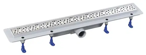 Sprchovacie kúty AQUALINE - MARMI podlahový žľab s roštom z nerezové oceli, L-710, DN50 1702-70