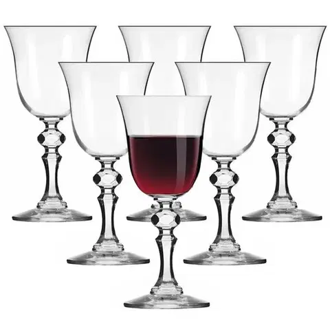 Poháre Krosno 6-dielna sada pohárov na červené víno Krista, 220 ml