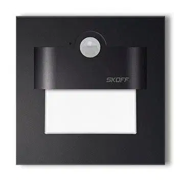 Svietidlá LED nástenné svietidlo Skoff Tango čierna neutr, 10V MJ-TAN-D-N s čidlom pohybu