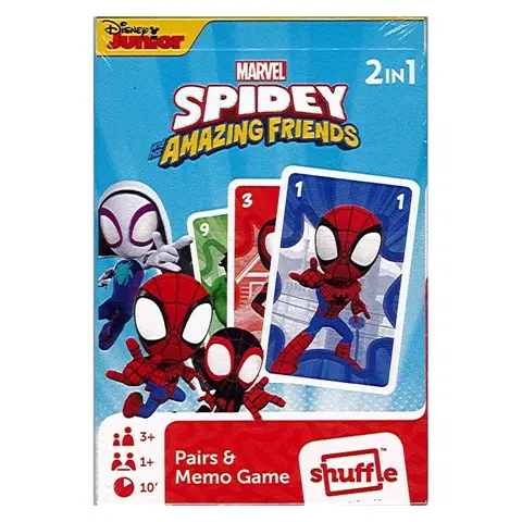 Hračky spoločenské hry - hracie karty a kasíno JUNIOR - Karty hracie - Čierny Peter / Pexeso (2v1) Spiderman