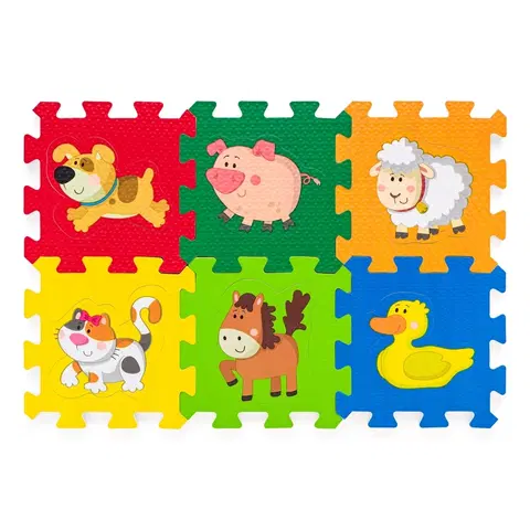Puzzle Plastica Penové puzzle so zvieratkami, 6 ks