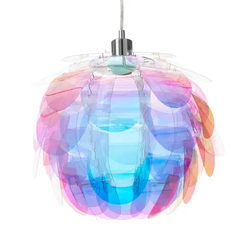 Závesné svietidlá Reality Leuchten Závesná lampa Clover v dúhových farbách