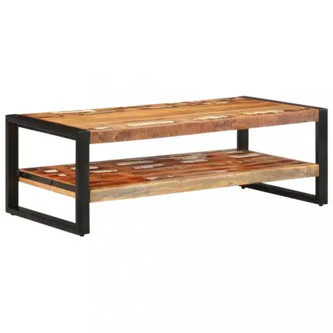 Drevené Konferenčný stolík drevo / kov Dekorhome Recyklované drevo