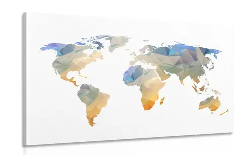 Obrazy mapy Obraz polygonálna mapa sveta
