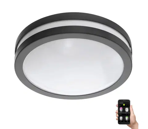 Svietidlá Eglo Eglo 33571 -LED Stmievateľné kúpeľňové svietidlo LOCANA-C LED/14W/230V IP44 čierna 