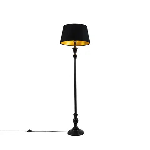 Stojace lampy Klasická stojaca lampa čierna - Classico
