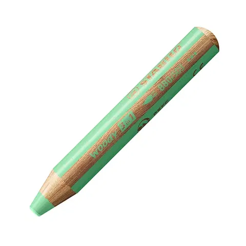 Hračky STABILO - Farbička, vodovka a voskovka - woody 3 v 1 - pastelová zelená