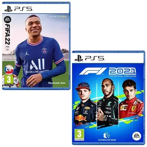 Hry na PS5 FIFA 22 CZ + F1 2021: The Official Videogame PS5