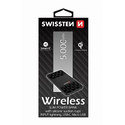Powerbanky Swissten Wireless Slim Power Bank 5.000 mAh 22013930