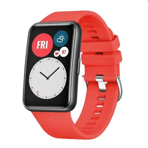 Príslušenstvo k wearables FIXED Silikónový remienok pre Huawei Watch FIT, červená FIXSSTB-1054-RD