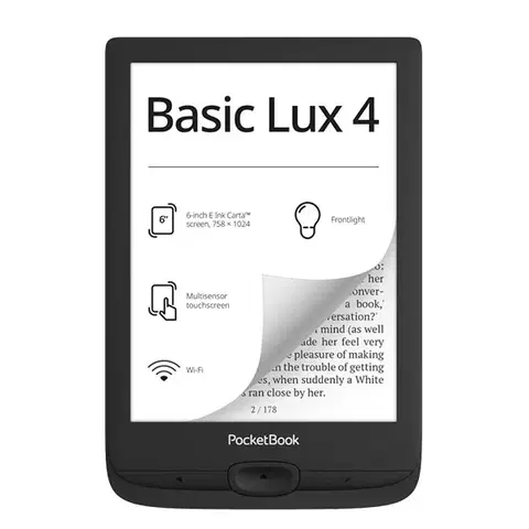 Čítačky elektronických kníh Elektronická čítačka Pocketbook 618 Basic Lux 4, čierna PB618-P-WW
