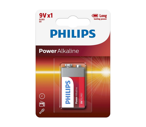 Predlžovacie káble Philips Philips 6LR61P1B/10 - Alkalická batéria 6LR61 POWER ALKALINE 9V 
