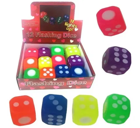 Kreatívne a výtvarné hračky WIKY - Kocka hracia svietiaca 4 cm