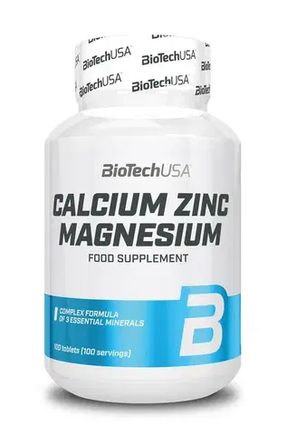 Horčík (Magnézium) Calcium Zinc Magnesium - Biotech USA 100 tbl