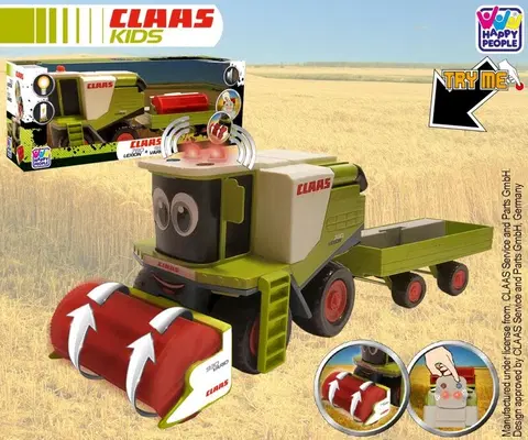 Hračky - dopravné stroje a traktory HAPPY PEOPLE - Kombajn S Prívesom Happy People L & S Claaction Series Kids Lexion 780