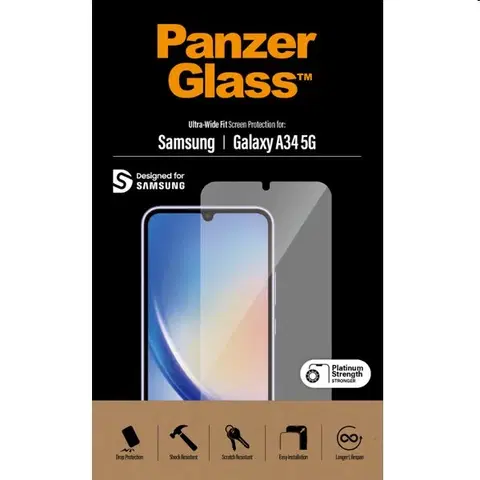 Ochranné fólie pre mobilné telefóny Ochranné sklo PanzerGlass UWF pre Samsung Galaxy A34 5G 7327