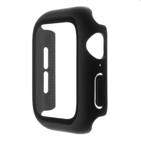 Príslušenstvo k wearables FIXED Pure Plus ochranné puzdro s temperovaným sklom pre Apple Watch 44 mm, čierna FIXPUW+-434-BK