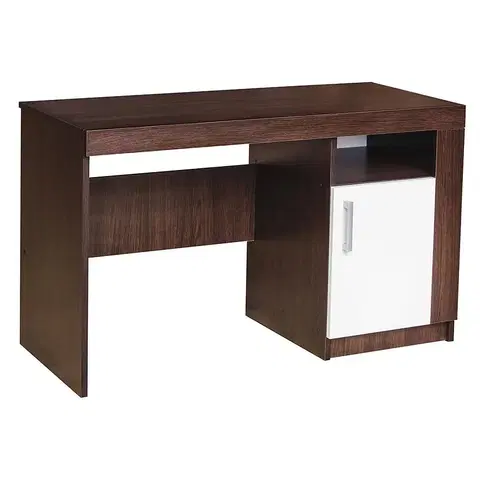 Moderné kancelárske stoly Písací stôl Livia Biely+Venge