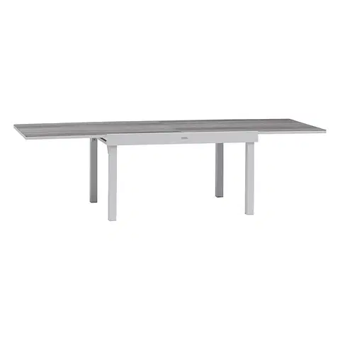 Stolčeky DEOKORK Hliníkový stôl VALENCIA 135/270 cm (biela)