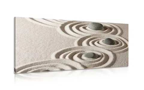 Obrazy Feng Shui Obraz Zen kamene v piesočnatých kruhoch