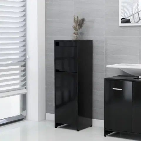Kúpeľňové skrinky Kúpeľňová skrinka DTD doska Dekorhome Čierna