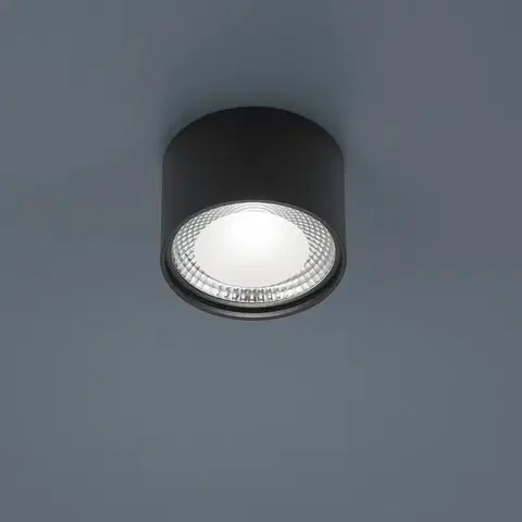 Stropné svietidlá Helestra Helestra Kari stropné LED svietidlo okrúhle čierna