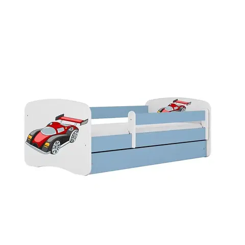 Jednolôžkové postele Detská Posteľ. Babydreams+Sz+M Modrá 80x160 Auto