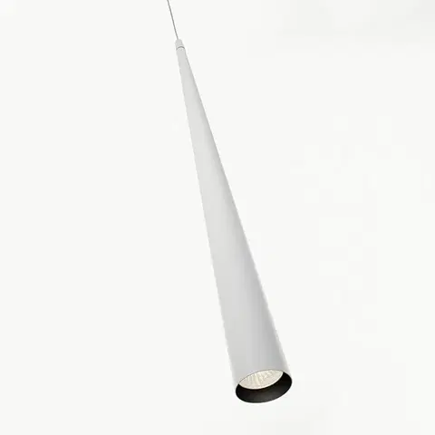 Závesné svietidlá B.lux Štíhle závesné svietidlo LED Micro S50, biele